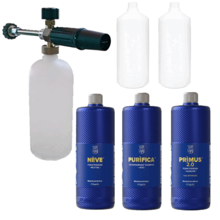 Labocosmetica foam kit inclusief schuimlans/foamlance en extra mengflessen