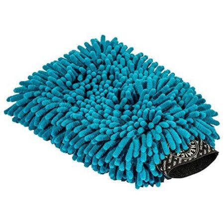 Elite Deluxe super premium Chenille microfiber wash mitt - blue / blauw