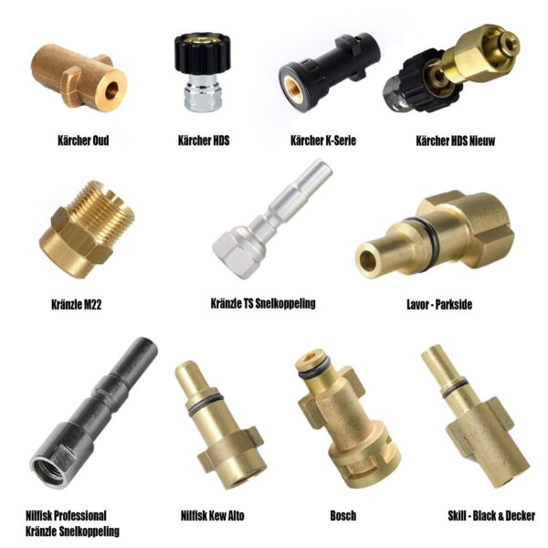 Losse connector / adapter t.b.v. foam lance / schuimlans