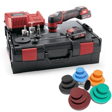 Flex PXE 80 12-EC/2.5 + XL pad bundle + verlengas + Flex 50mm steunschijf