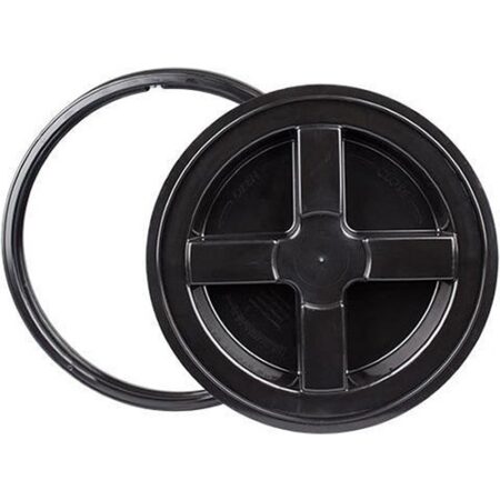Sealcover - gamma seal - schroefdeksel voor 3,5 en 5 gallon emmer - zwart