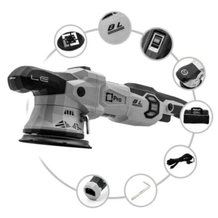 Liquid Elements T4500 PRO excentrische polijstmachine - 15mm uitslag met afneembaar netsnoer